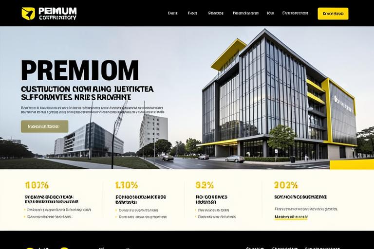 Projeto fictício Alto Engenharia, exemplo de site para Construção