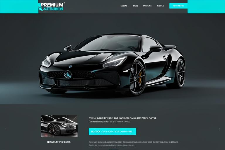 Projeto fictício Prime Detail, exemplo de site para Automotivo